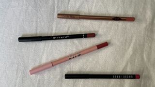 A selection of the lip liners we tested for this guide