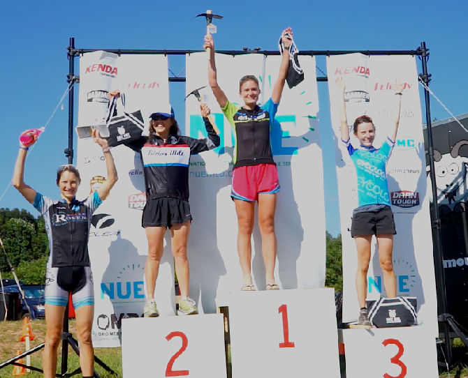 The Women's podium