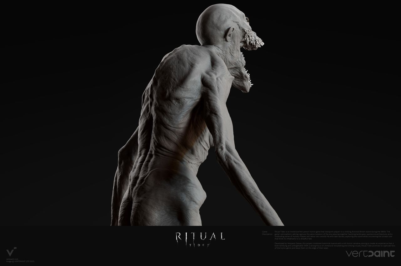Concept art from Unreal Engine 5 horror game Rital Tides