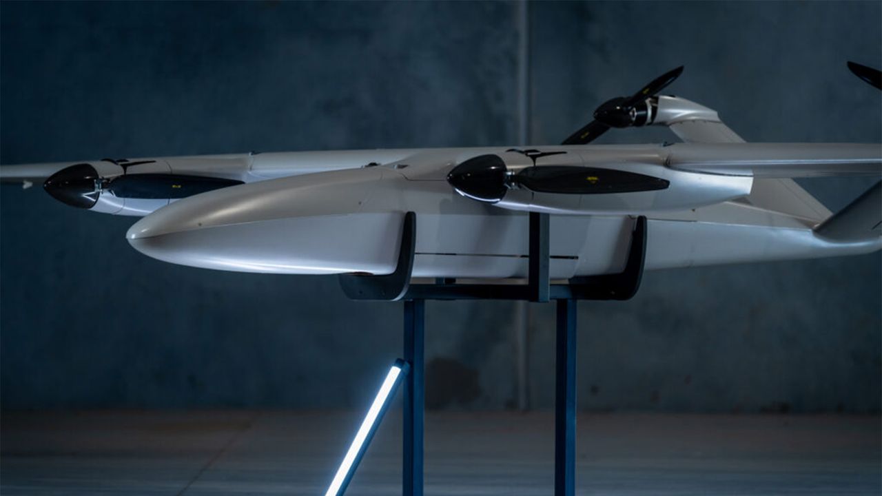 Side profile of unmanned aircraft.