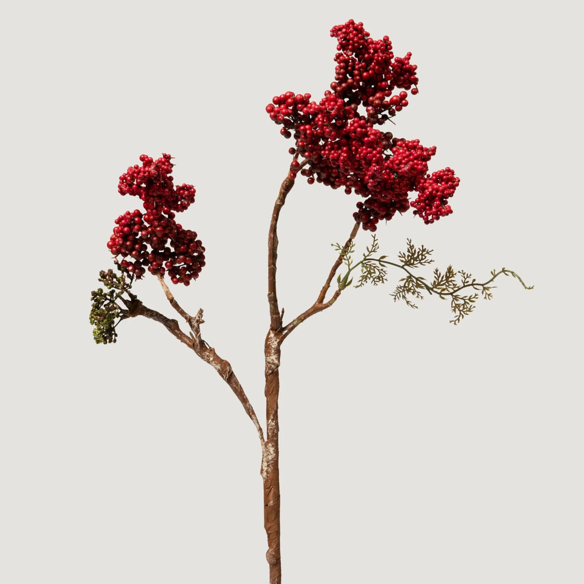 Red artificial berry branch