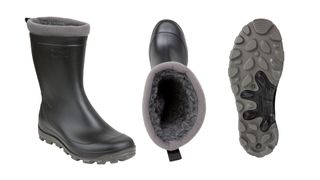 mens fleece lined short wellies