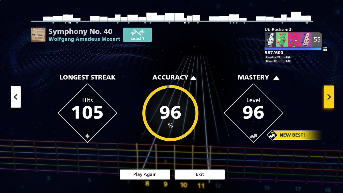 Rocksmith+ screen