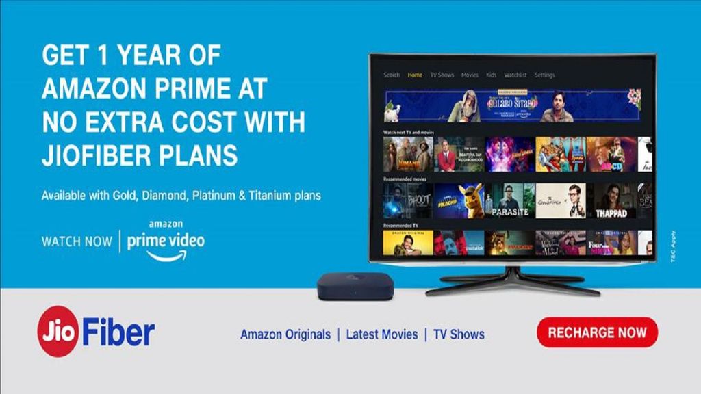 Jio Fiber offers free Amazon Prime membership Here is how to get it