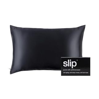 Slip the Original Queen Pure Silk Pillow Case - 100% Pure 22 Momme Mulberry Silk - Queen Size Standard Pillow Case - Anti-Aging, Anti-Bedhead, Anti-Sleep Crease, Black (20