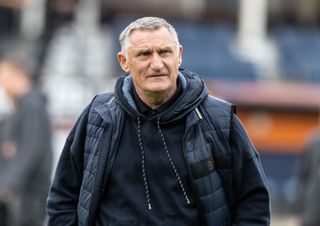 underland's manager Tony Mowbray looks on during the Sky Bet Championship Play-Off Semi-Final Second Leg match between Luton Town v Sunderland at Kenilworth Road on May 16, 2023 in Luton, United Kingdom. (Photo by Andrew Kearns - CameraSport via Getty Images)