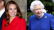 Kate Middleton's heartbreaking amendment to invite pays tribute to Queen, seen here side-by-side on different occasions 