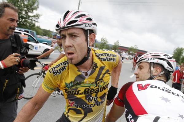 Ben Day (Fly V Australia) looked still very focused after winning the Tour de Beauce 2010.
