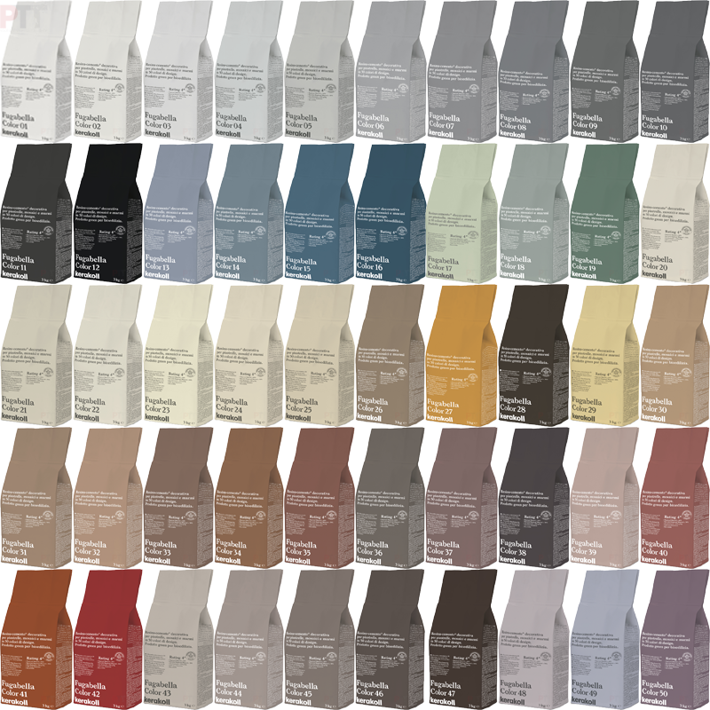 Kerakoll Fugabella Color Resin-Cement High Flexibility Rapid Wall &amp;amp; Floor Grout 3kg (choice of Colours)