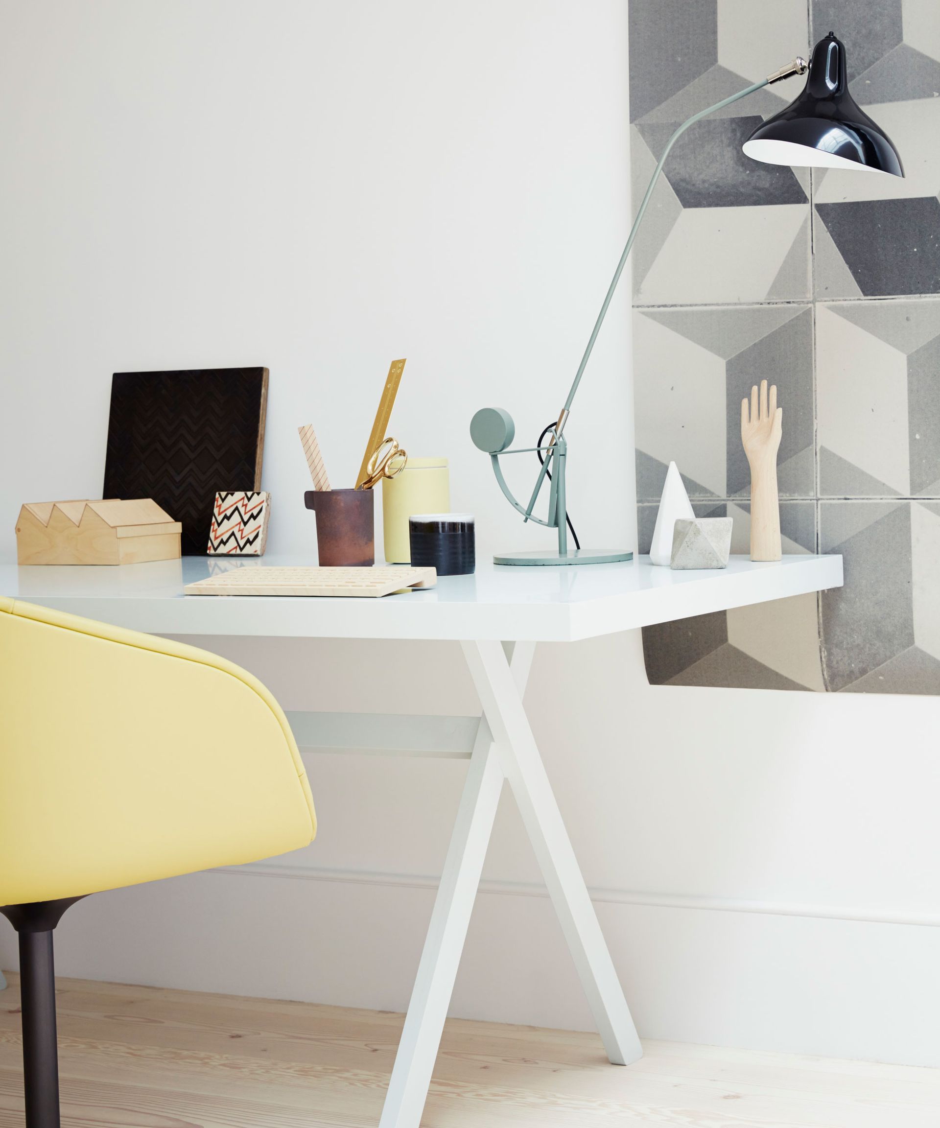 home office with desk and chair