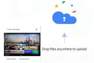 how to upload to Google Photos - drag and drop