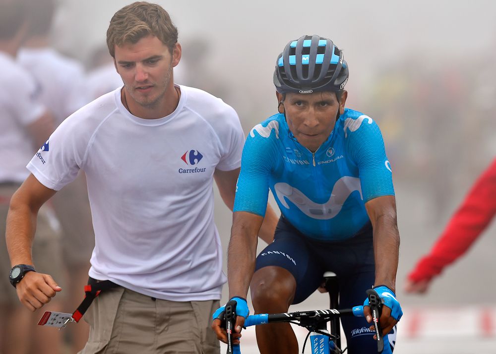 Nairo Quintana slipped further down the general classification on stage 17 at the Vuelta