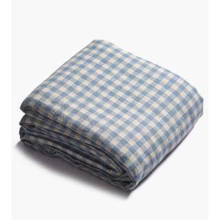 Piglet in Bed Gingham Linen Duvet Cover