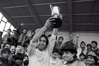 Bangladesh Youth Movement winning the football tournament final, 1986