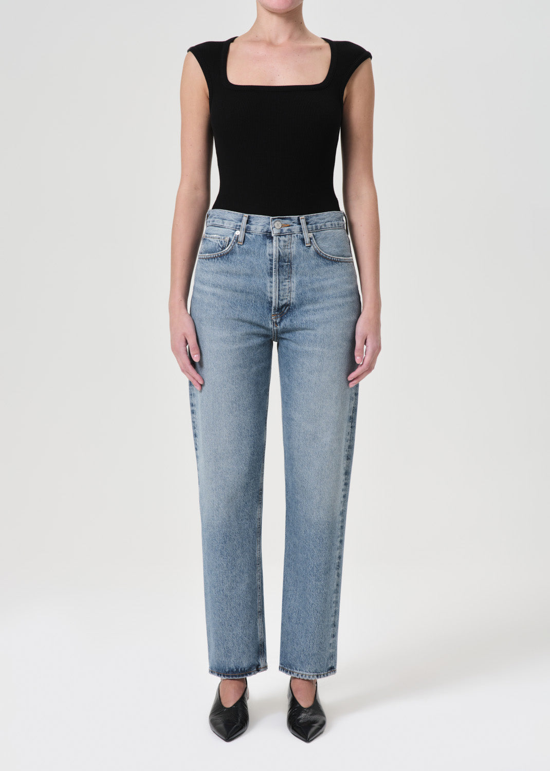 90's Pinch Waist High Rise Straight in Navigate - 22 / Navigate