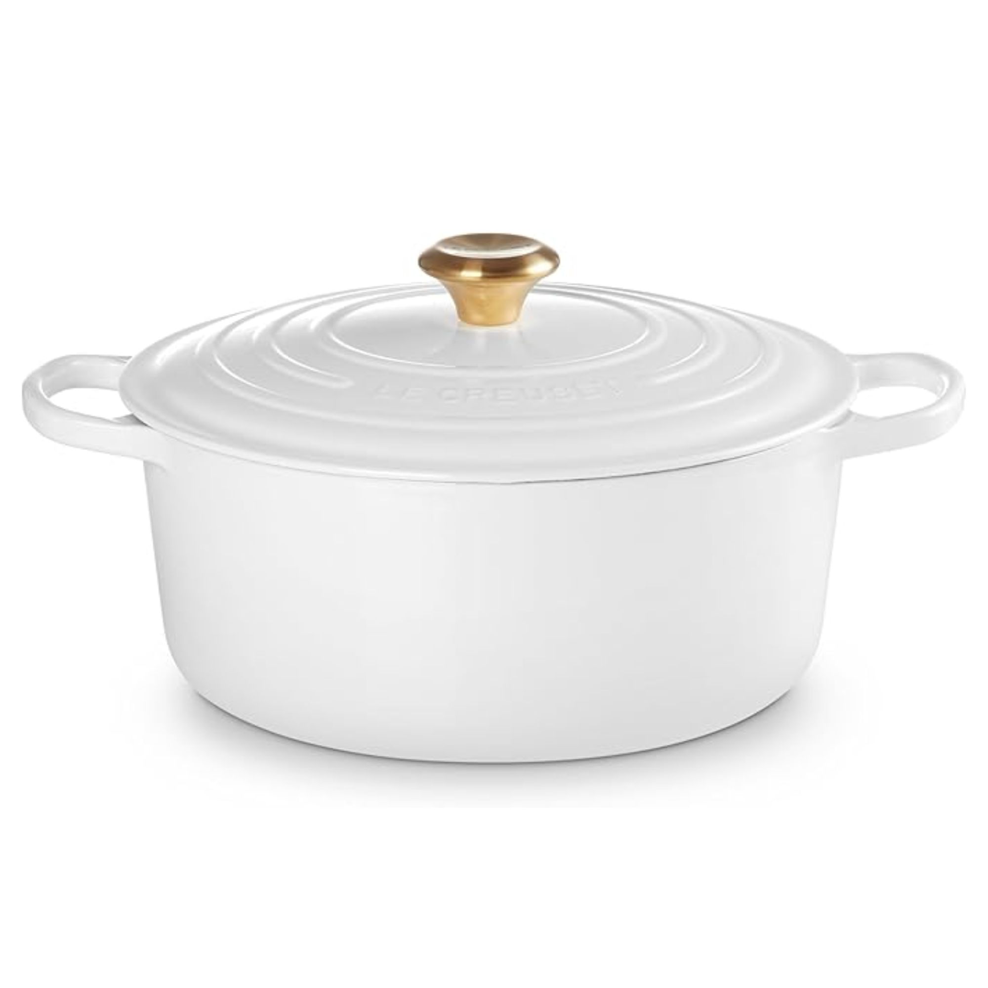 le creuset white enameled cast iron dutch oven