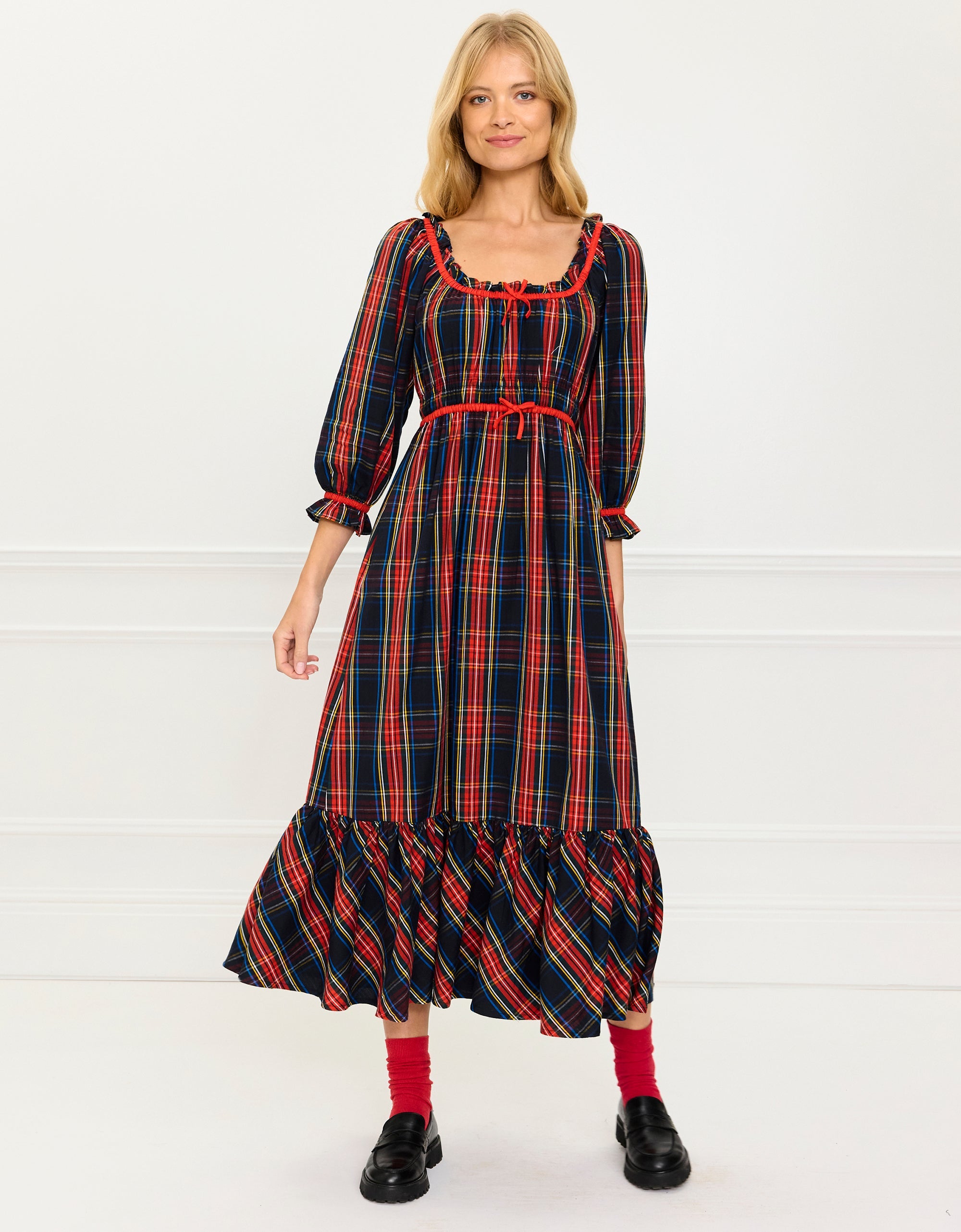 Midnight Tartan Agatha Dress