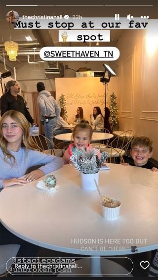 christina hall's children, taylor and brayden, on her instagram