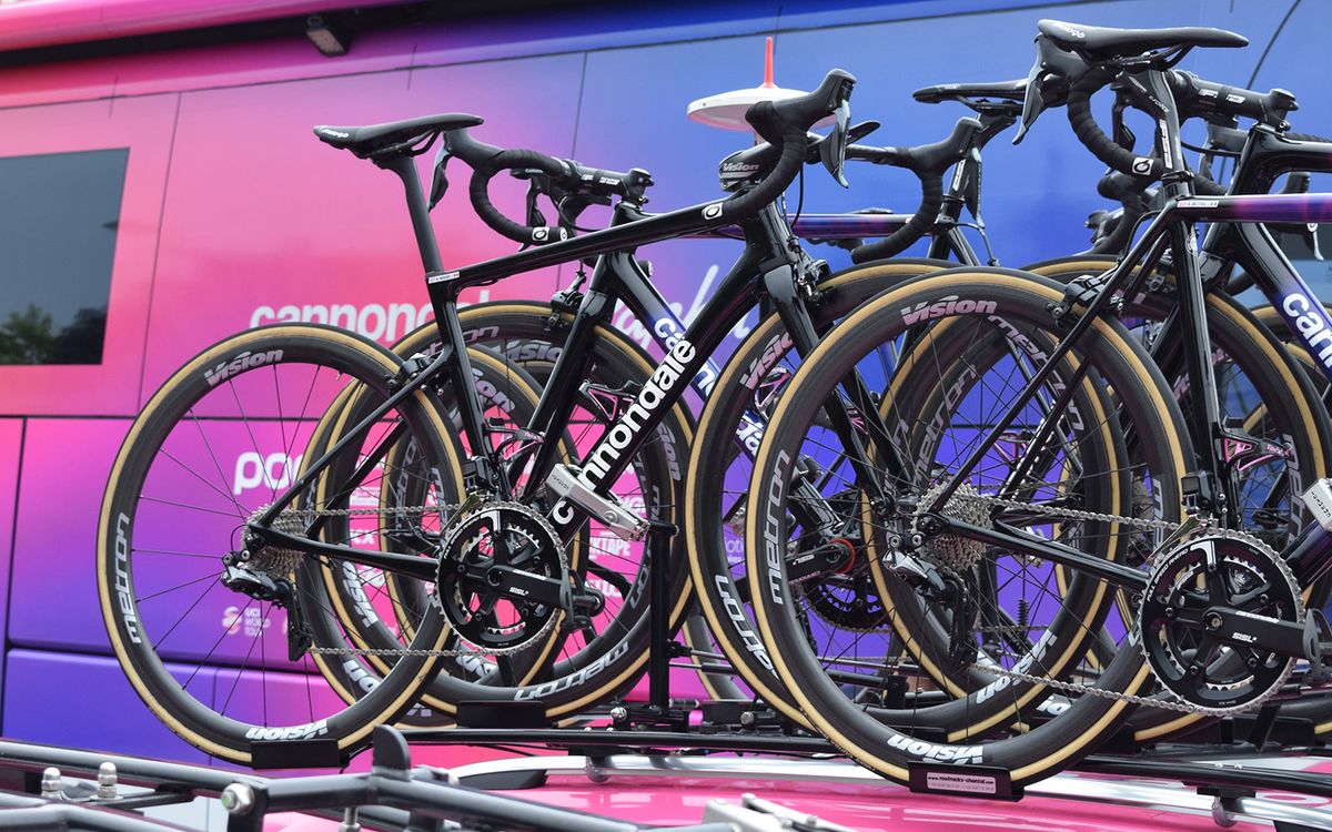 Cannondale's new SuperSix EVO is being raced on by EF Education First at the Dauphine