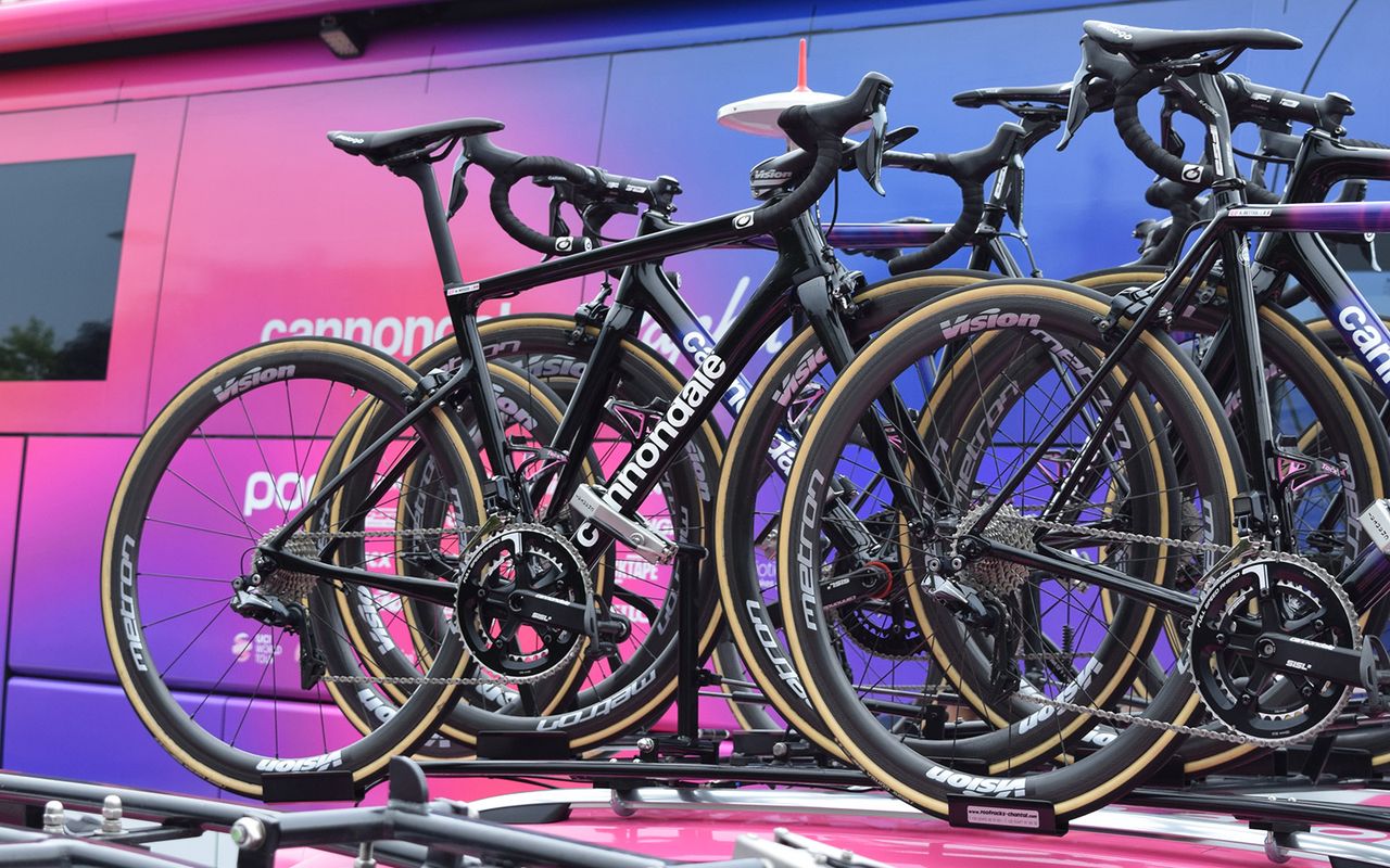 Cannondale's new SuperSix EVO is being raced on by EF Education First at the Dauphine
