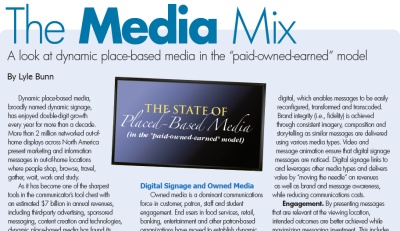 THE MEDIA MIX: DYNAMIC PLACE-BASED MEDIA IN THE “PAID-OWNED-EARNED” MODEL