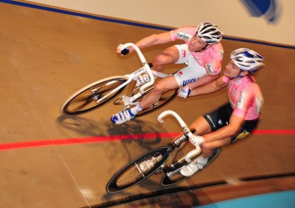 Iljo Keisse and Kenny De Ketele looked pretty in pink.