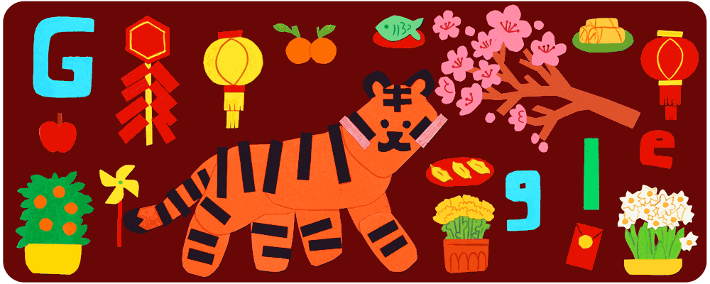 A Google doodle posted Feb. 1, 2022, marks the Lunar New Year.