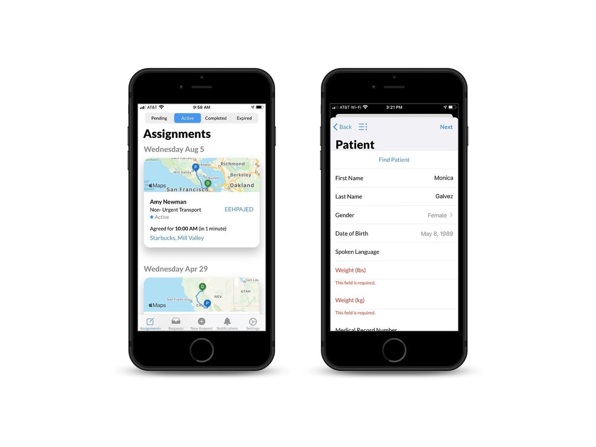 VectorCare mobile app screen