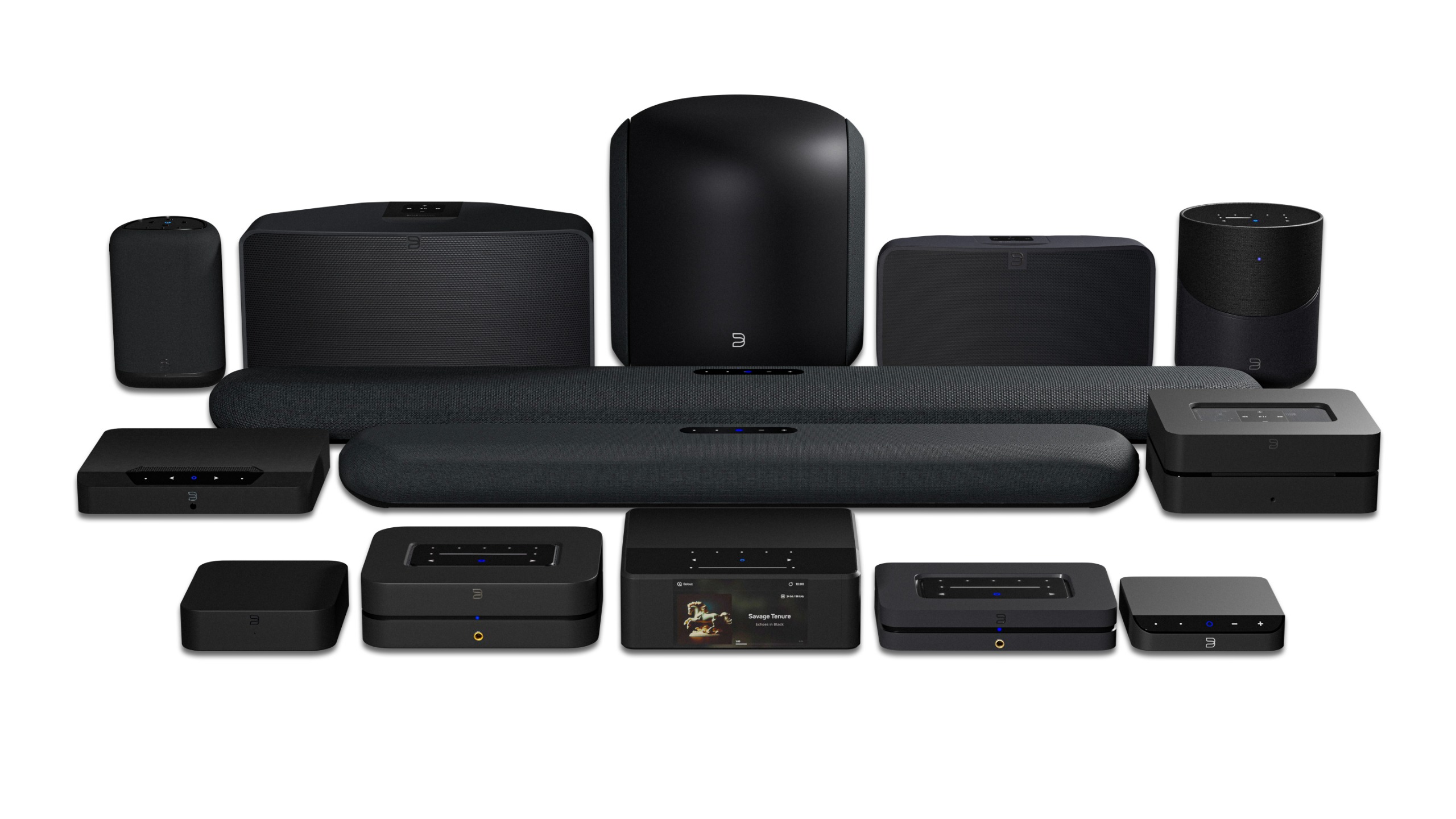 Bluesound range of products supporting Apple Music