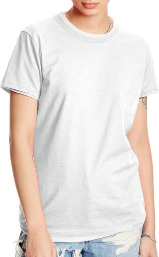 Hanes, Hanes Womens Perfect-T Short Sleeve T-Shirt Fashion T Shirts, White, Large Us