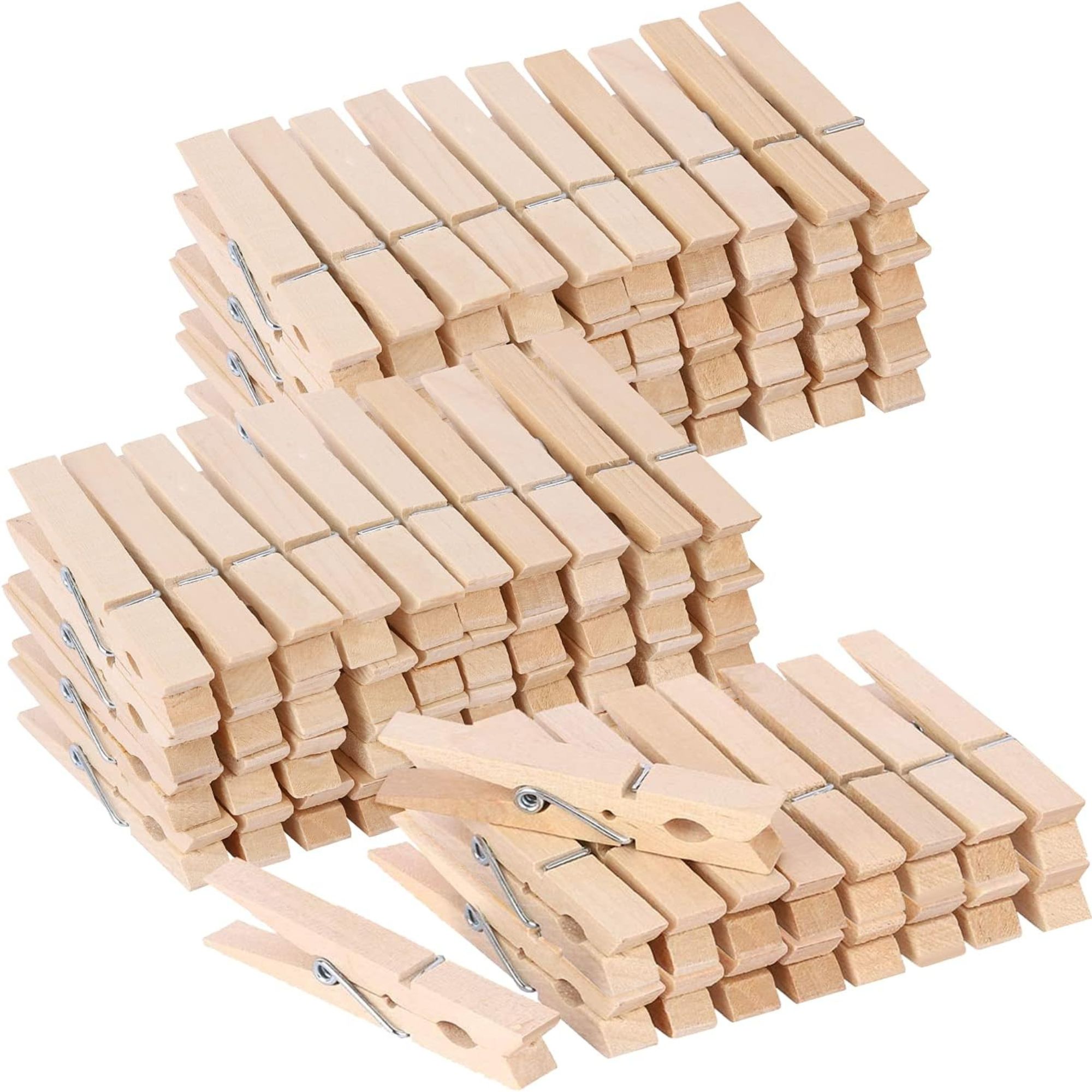 100pcs Clothes Pins Wooden Clothespins 3inch Heavy Duty Wood Clips