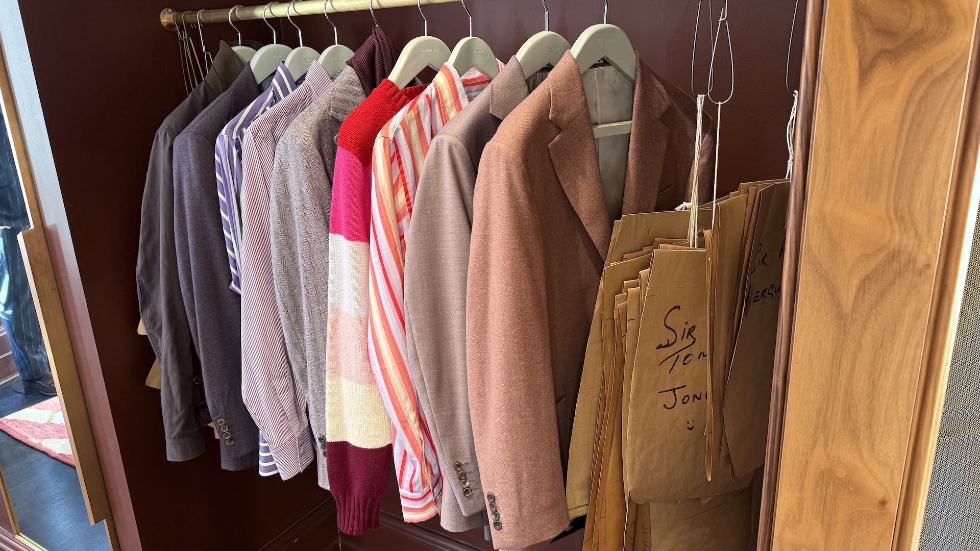 A selection of items from the Richard James A/W 25 collection
