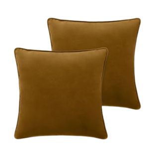 Made.com clearance autumn decor buy velvet cushions in ochre 