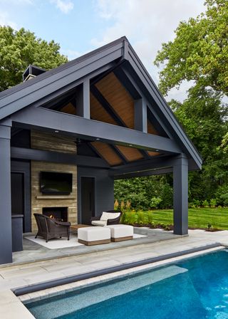 pool house and swimming pool by Richardson & Associates Landscape Architecture