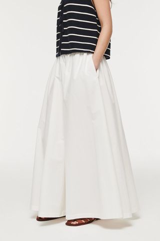 Natalie Full Length Poplin Skirt