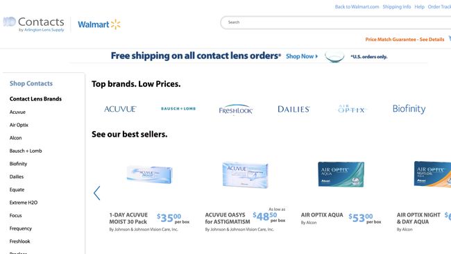 Walmart Contacts review | Top Ten Reviews