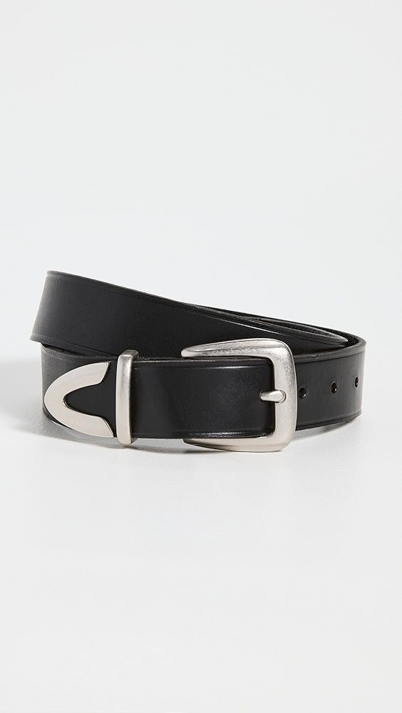 Leather Western Belt - True Black