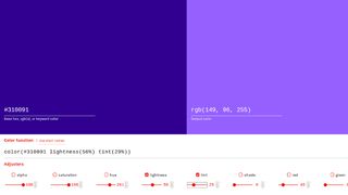 A UI for CSS Color Function