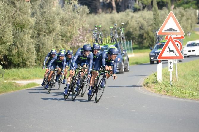 Movistar posted the third fastest time
