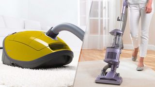 A bagged vacuum cleaner compared to a bagless vacuum cleaner