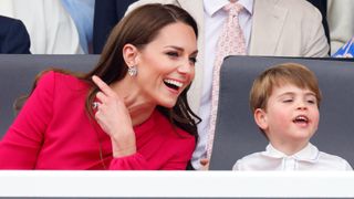 Catherine, Princess of Wales and Prince Louis of Wales attend the Platinum Pageant