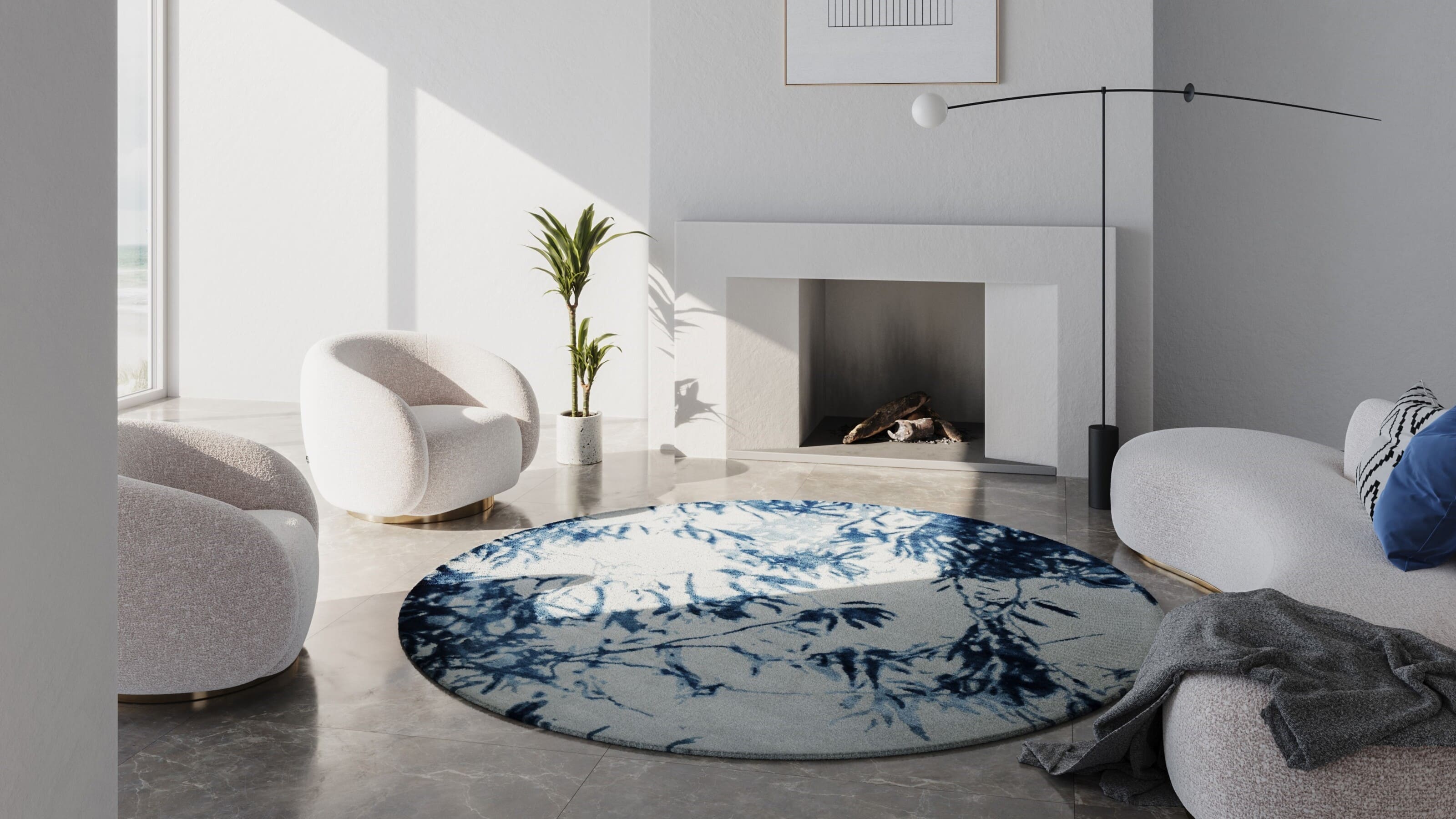 round living room carpet