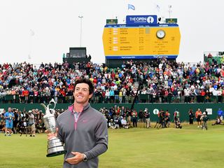 Rory McIlroy with the Claret Jug after winning the 2014 Open Championship