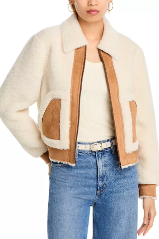 AQUA Faux Shearling Jacket (Was $148) 