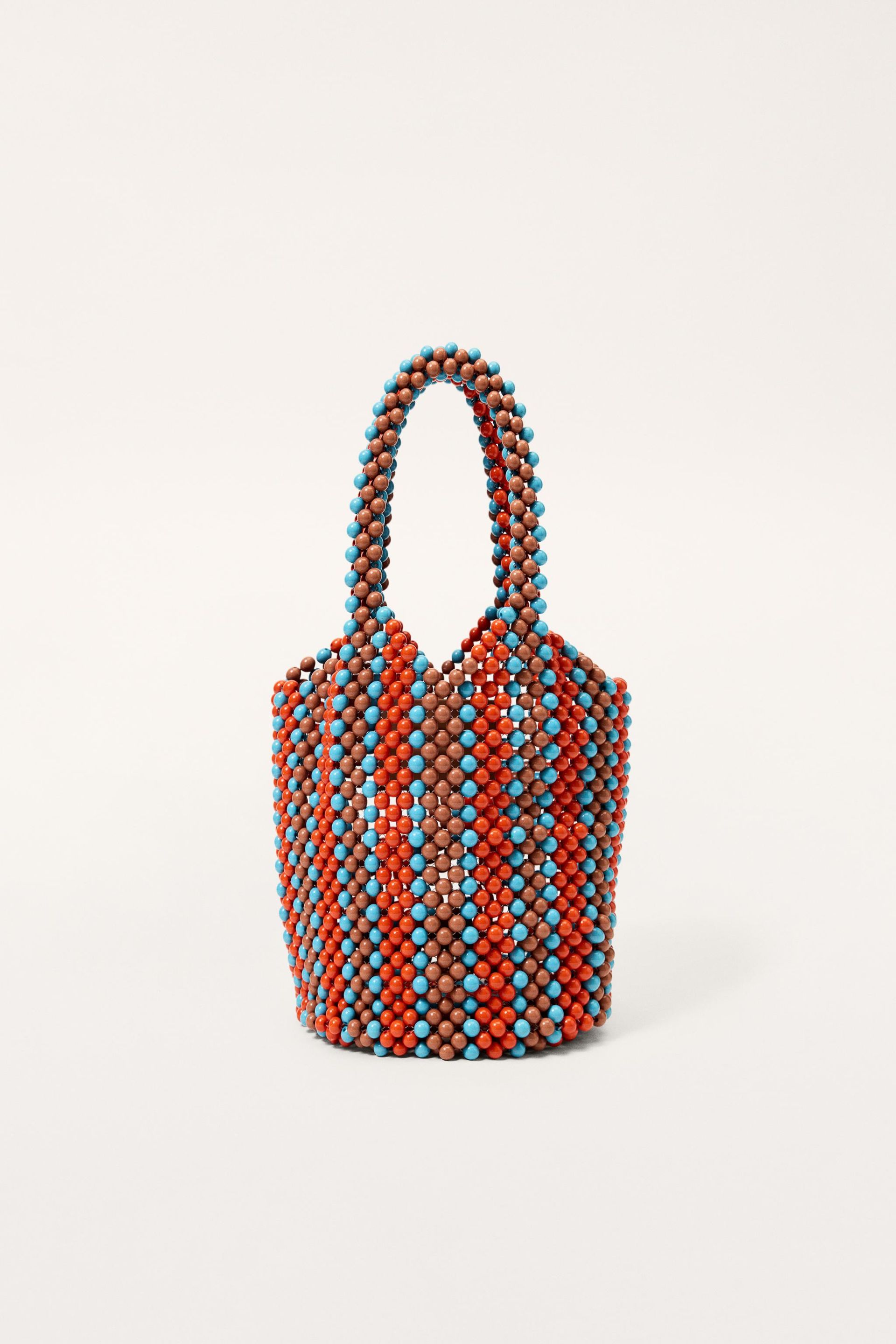 Striped Beaded Bucket Bag - Limited Edition