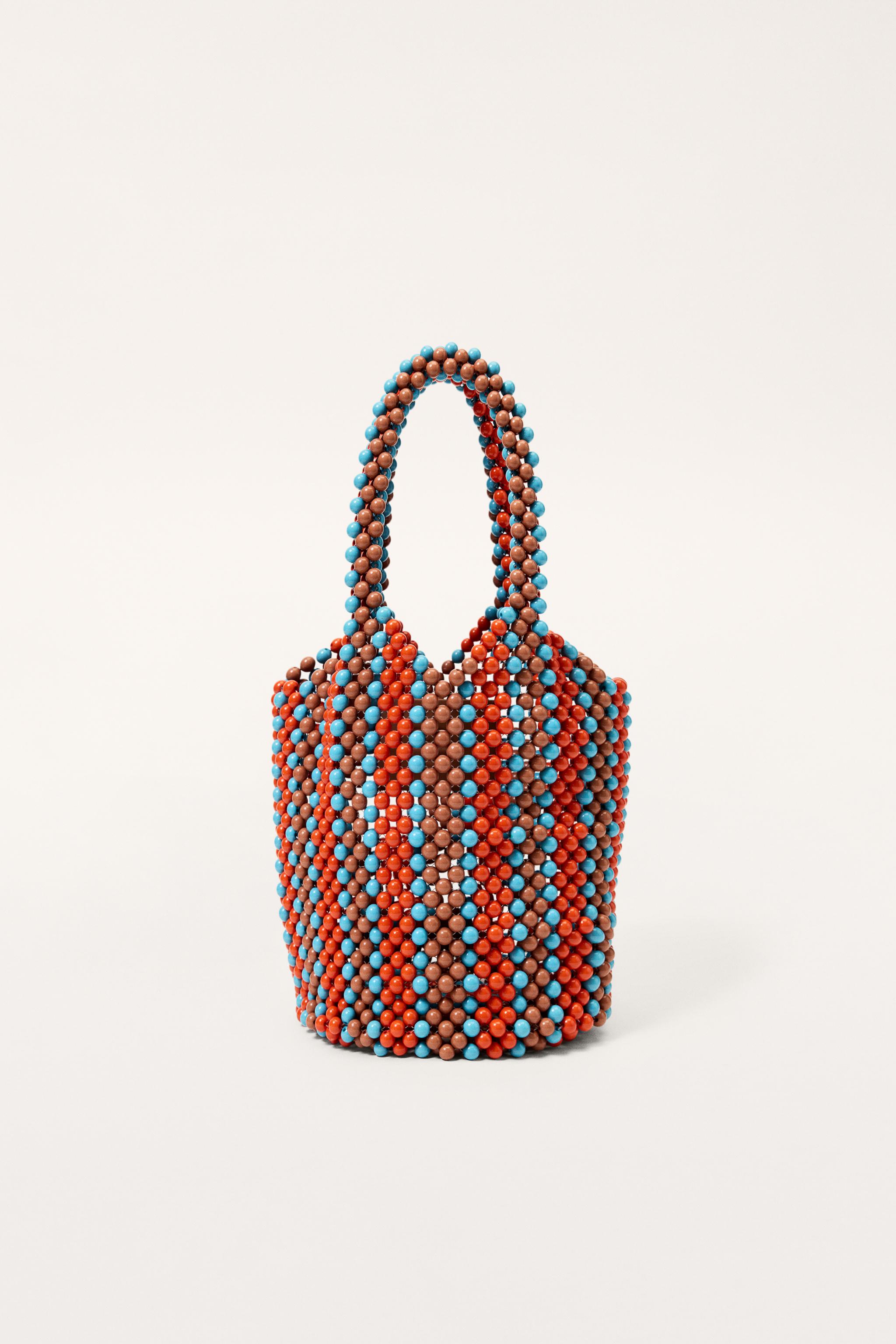 Striped Beaded Bucket Bag - Limited Edition