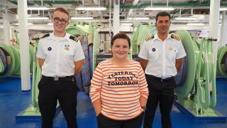 TV tonight Susan and crew members onboard the Regal Princess.