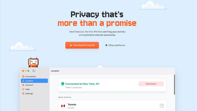 Obscura VPN website landing page