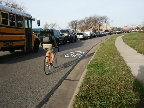 The new bike lane.
