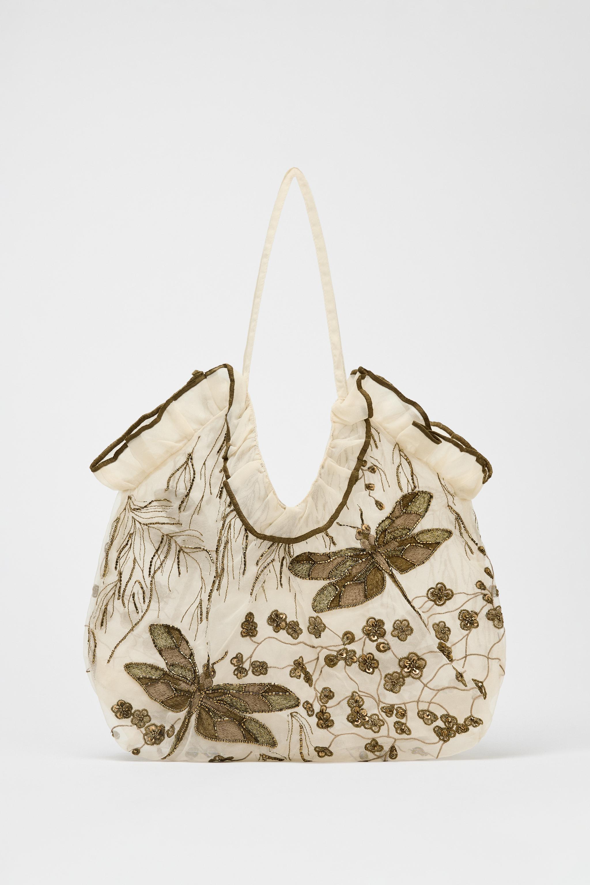 Embroidered Detail Shopper